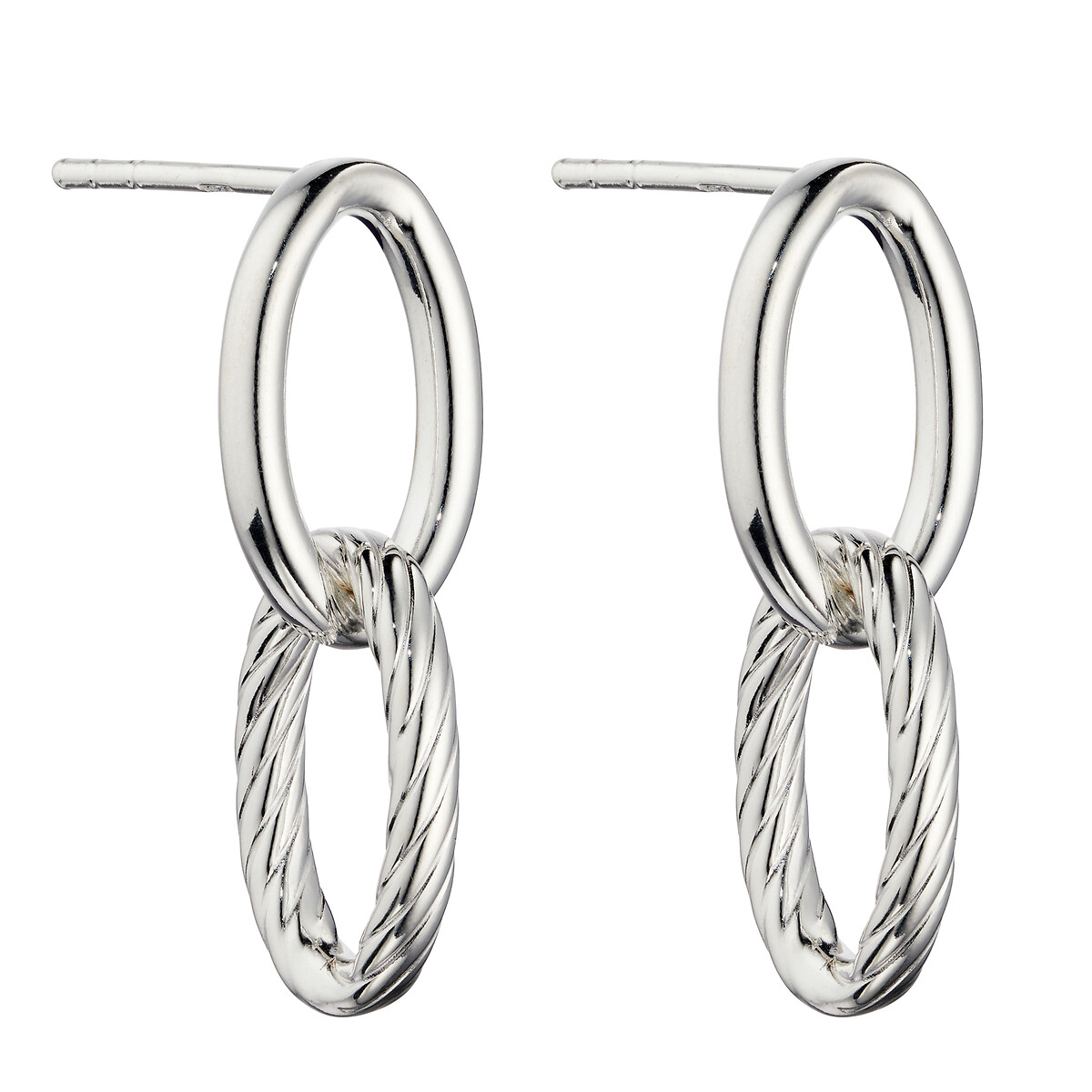 Sterling silver chain link on sale earrings