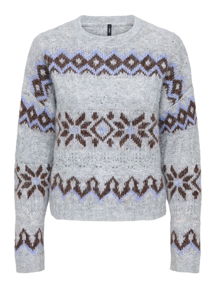 Pull a maniche lunghe con stampa jacquard, ONLY