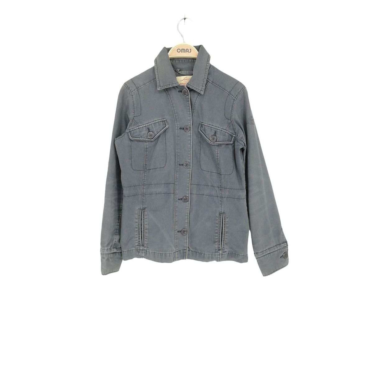 Veste en jean sans col femme La Redoute