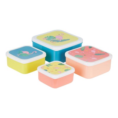 Set of 4 Flamingo Lunch Boxes SO'HOME