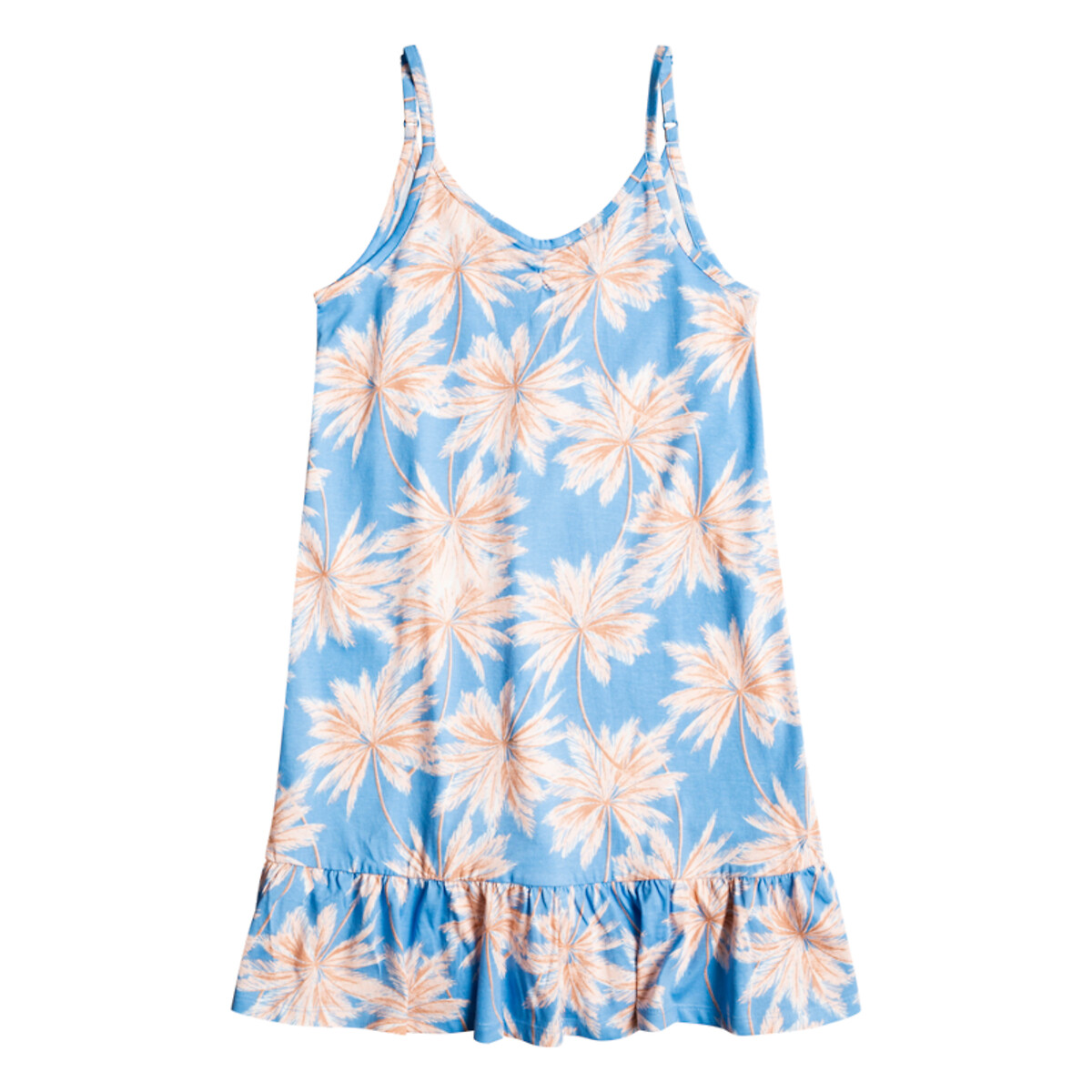 Floral Cotton Cami Dress with Ruffles