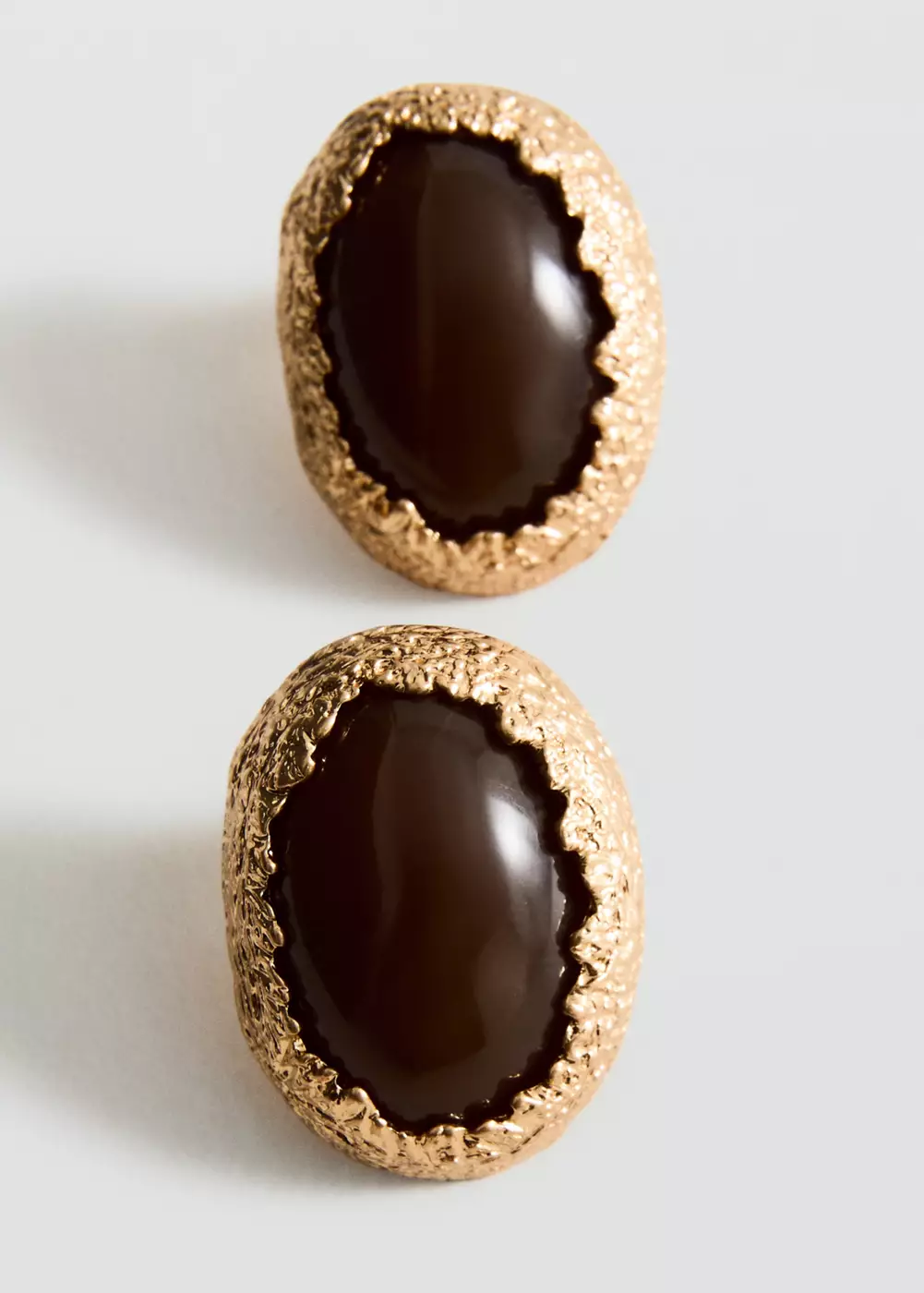 Boucles d'oreilles résine combinées texture, MANGO