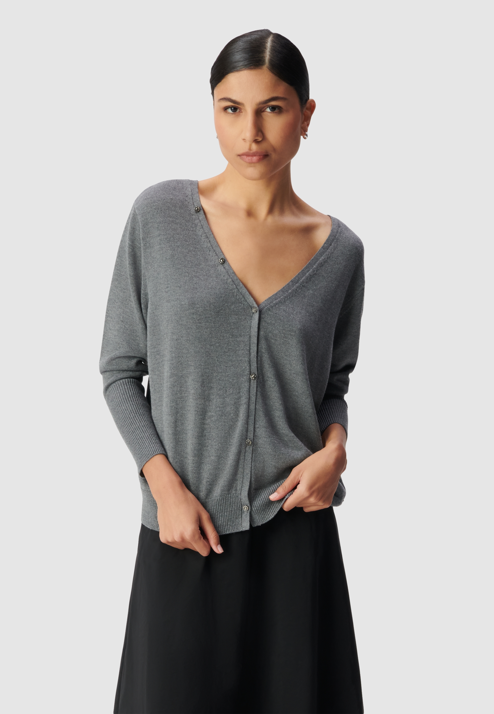 Cardigan tricot réversible devant/dos, IKKS