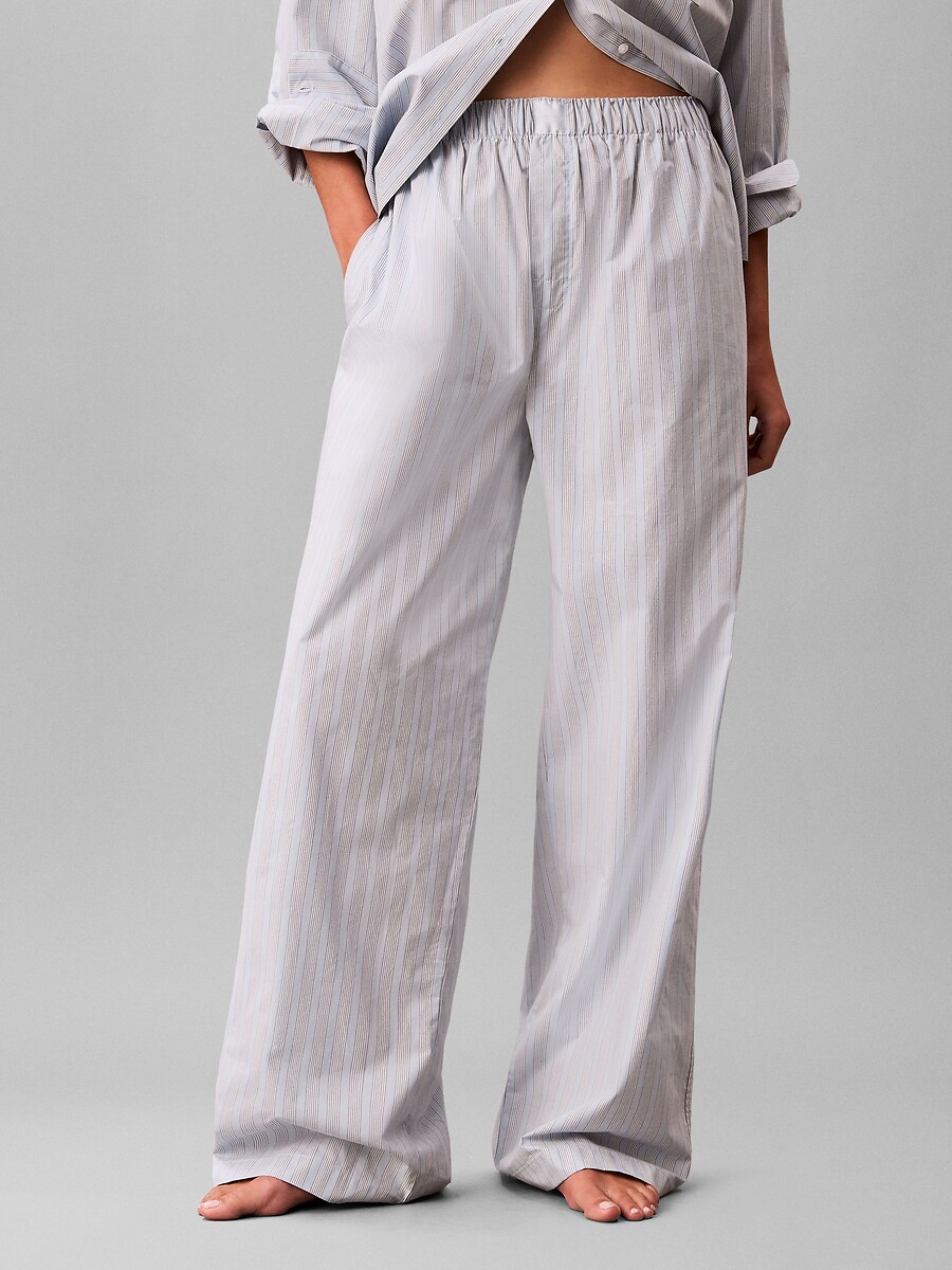 Pantalon de pyjama rayé en popeline, CALVIN KLEIN UNDERWEAR