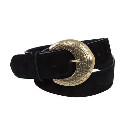 Idona Leather Belt with Decorative Half-Moon Buckle LA PETITE ETOILE