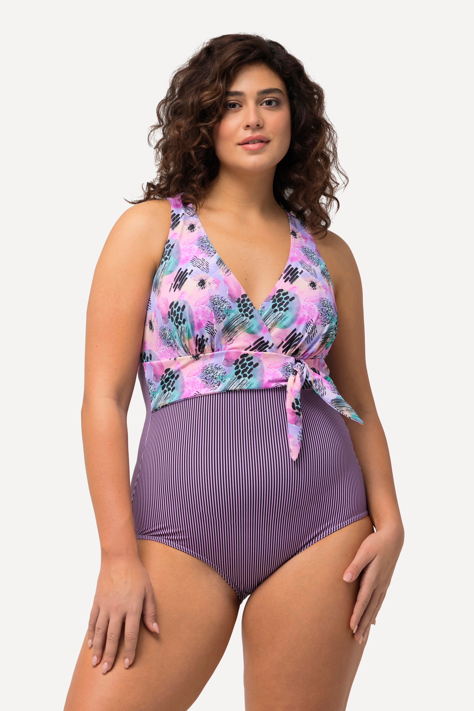 Maillot de bain style cache c ur hortensia Ulla Popken La Redoute