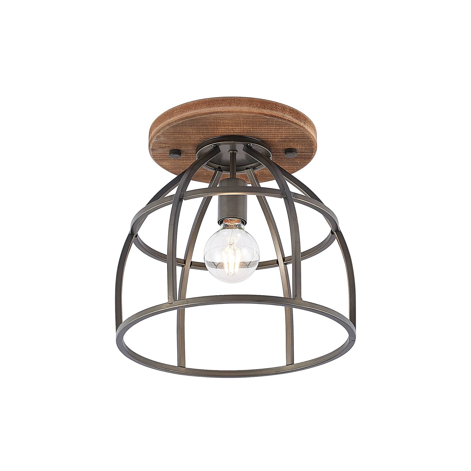 Plafonnier en bois vintage, Rutger, LINDBY