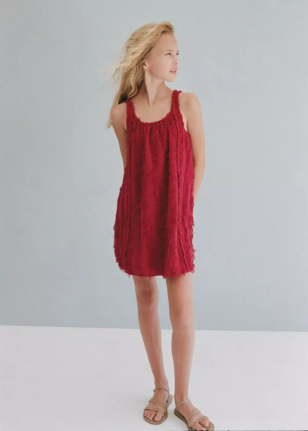 Robe détail franges, MANGO KIDS