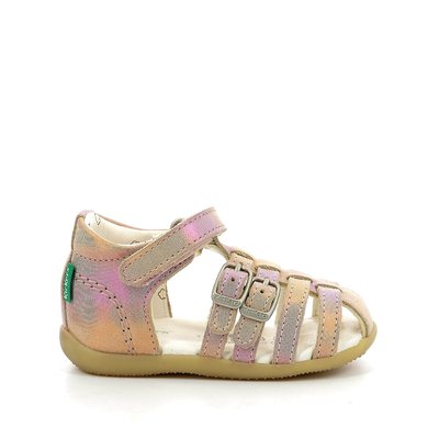 Kids Bigkro Leather Sandals with Touch 'n' Close Fastening KICKERS