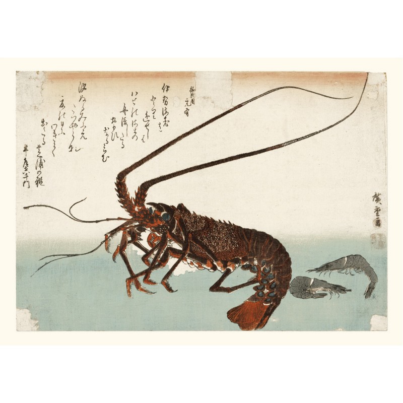 Poster langouste estampe japonaise, THE DYBDAHL CO