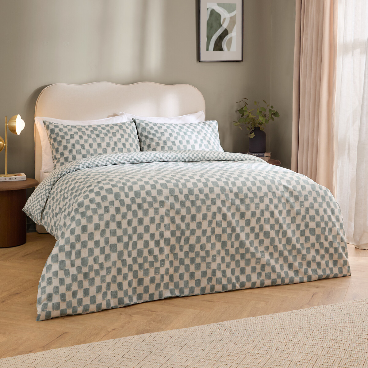 Nyhavn Checkerboard Reversible Duvet Cover and Pillowcase Set, HOEM