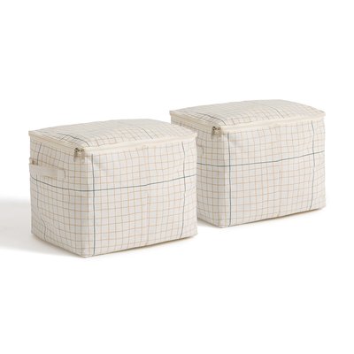 Set of 2 Acao Checked Storage Covers LA REDOUTE INTERIEURS