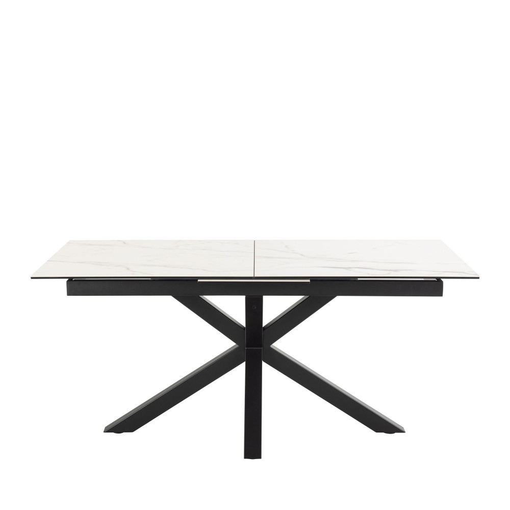 Table à manger extensible 6 à 8 places en céramique et métal 168-210x90cm- EURAME, DRAWER