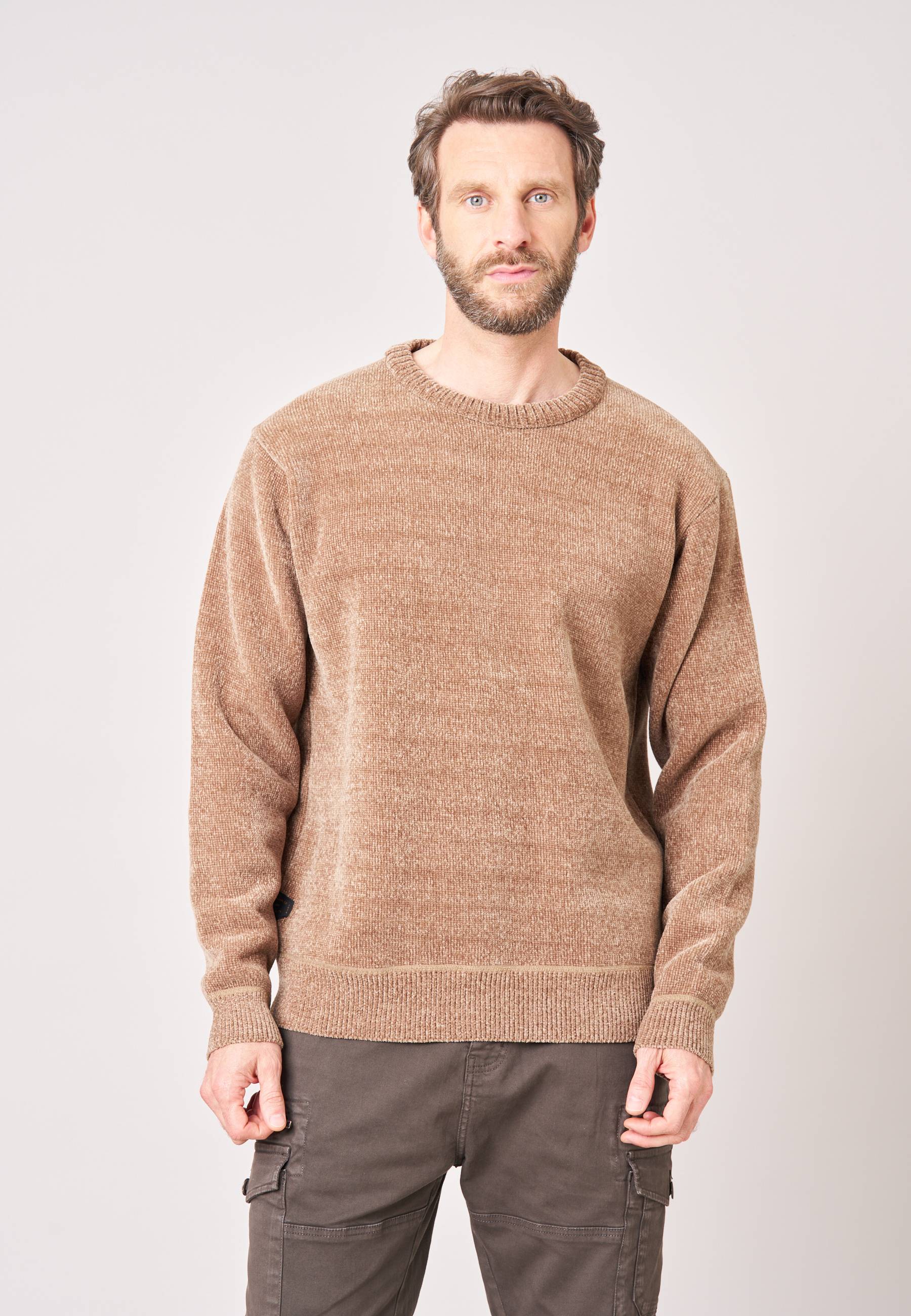 Pull regular homme en maille chenille douce CREATUP, DEELUXE