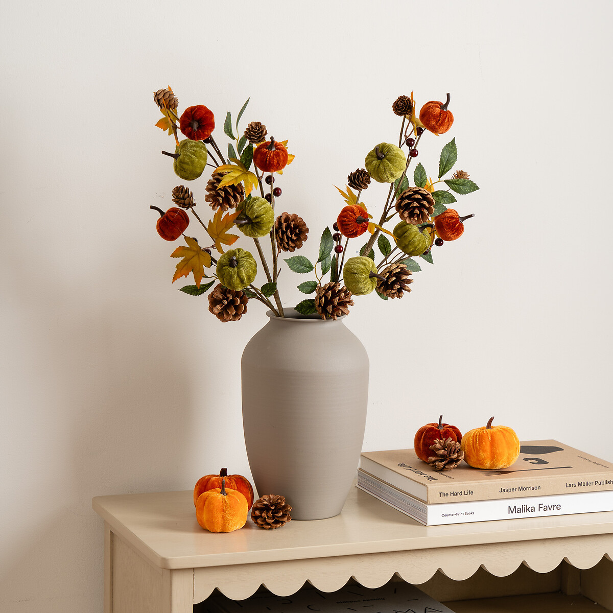Set of 2 70cm Pumpkin Autumnal Foliage Branches, SO'HOME