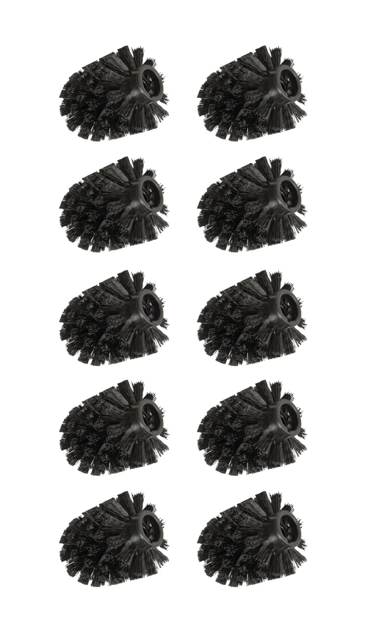 Lot de 10 Têtes Brosse WC Ø8cm, poils rigides, WENKO