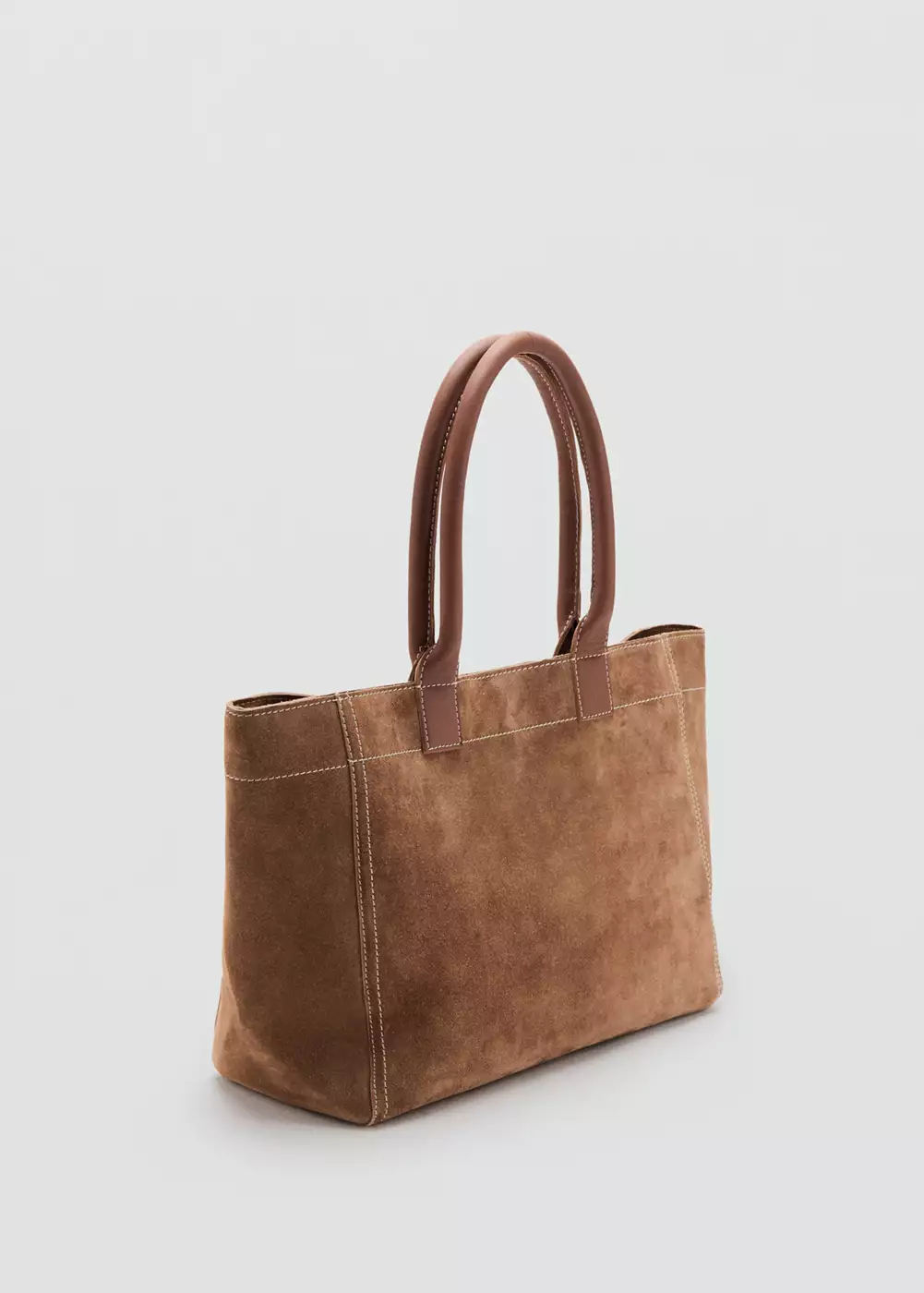 Sac 100 % cuir suédé, MANGO TEEN