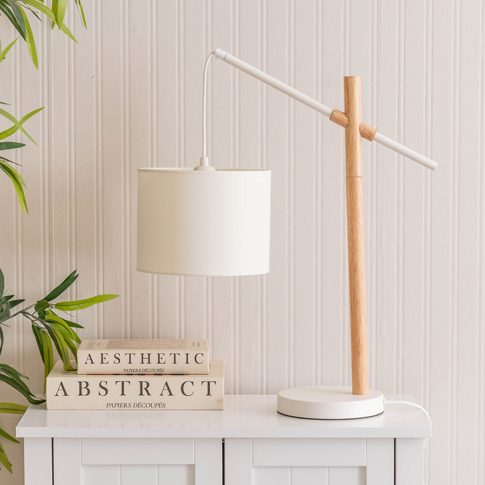 Adrina Wooden Arch Table Lamp, SO'HOME