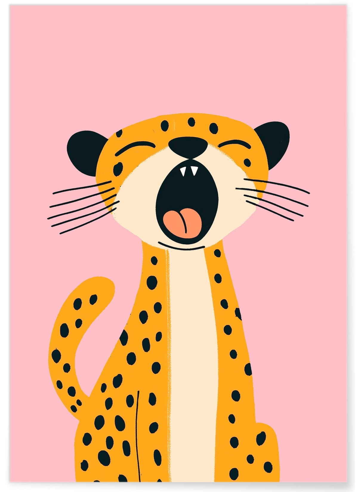 Affiche Guépard qui baille 2, L'AFFICHERIE