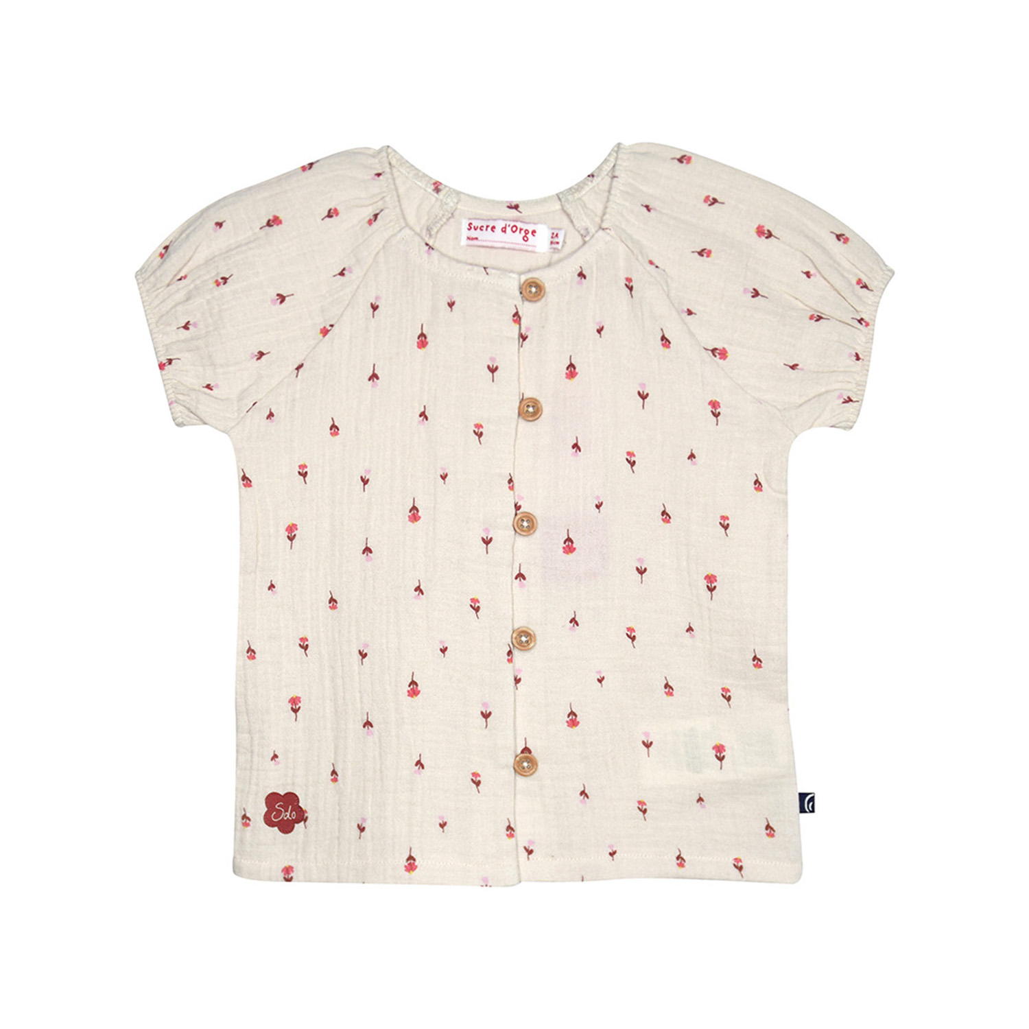 Chemise nicolina manches courtes enfant, SUCRE D'ORGE