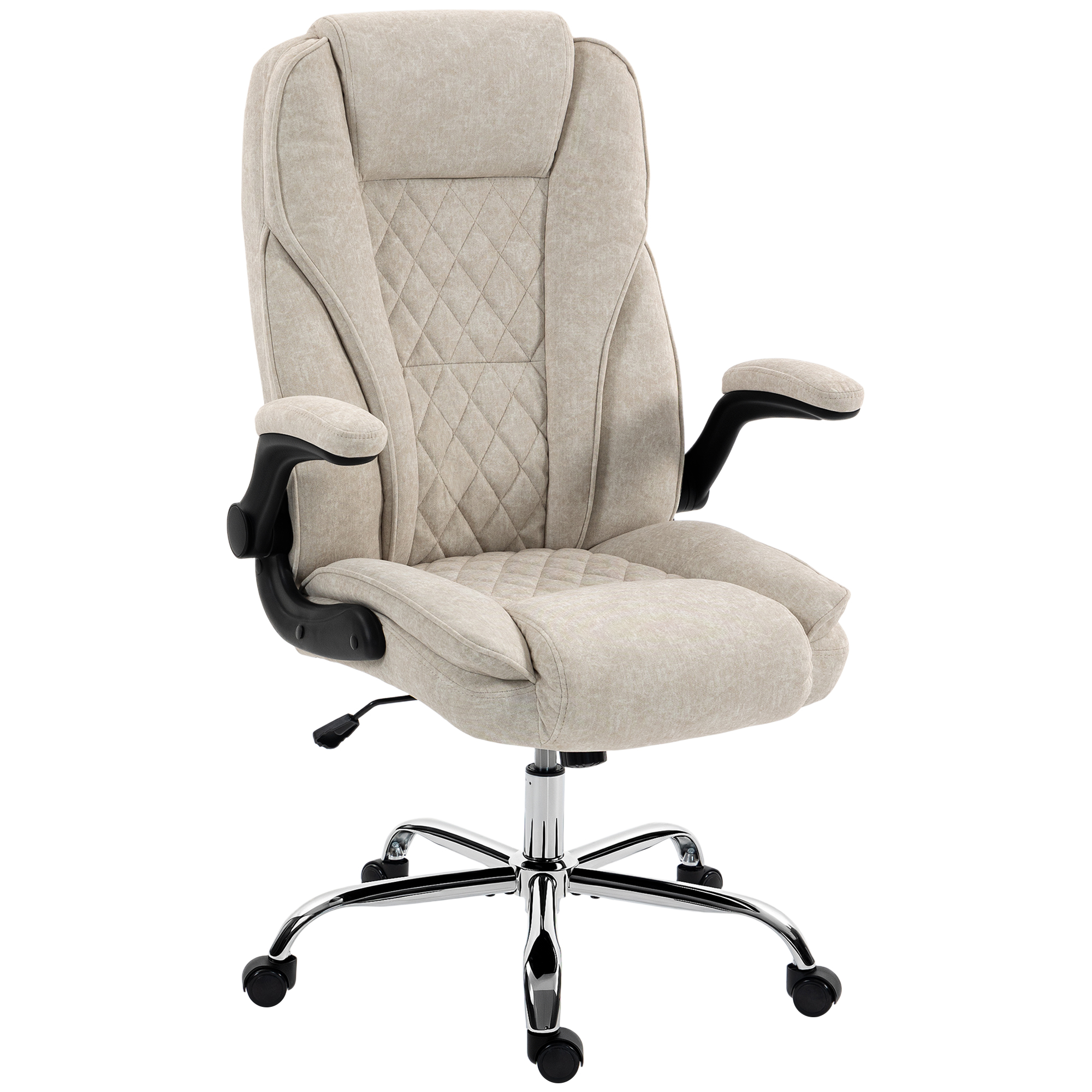 Chaise de bureau Velours (100 % polyester), HOMCOM