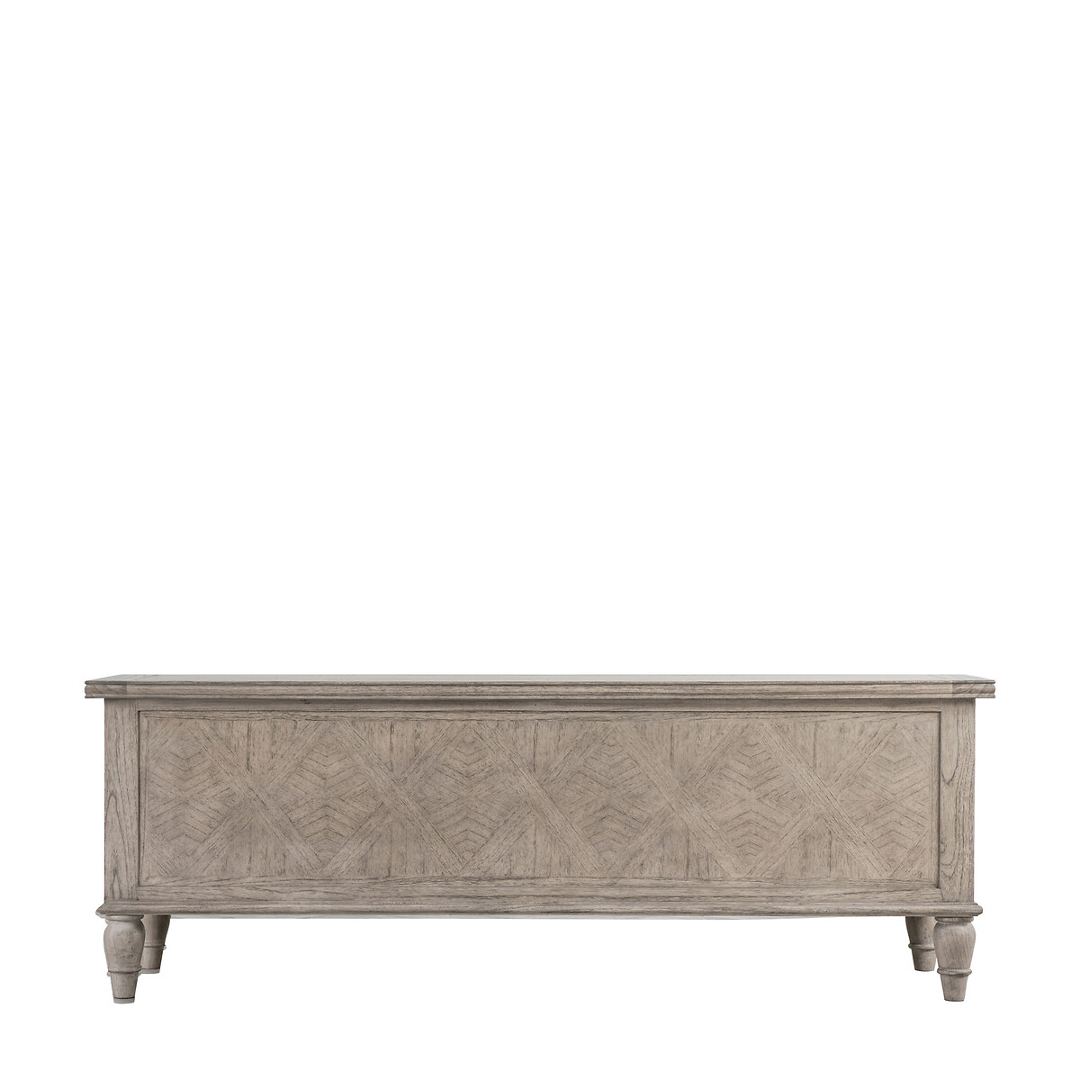 Nashik Ash Wood Parquet Hall Storage Bench, ÉDITÉ