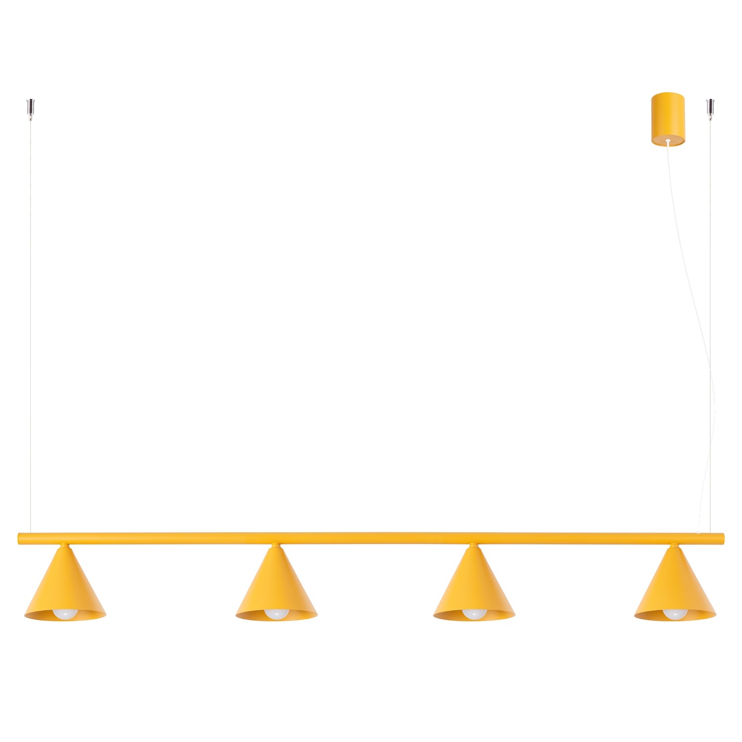 Lustre Acier Jaune E14 4 Nox, EDEN