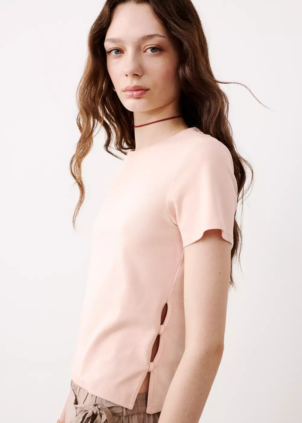 T-shirt détail ouverture, MANGO TEEN