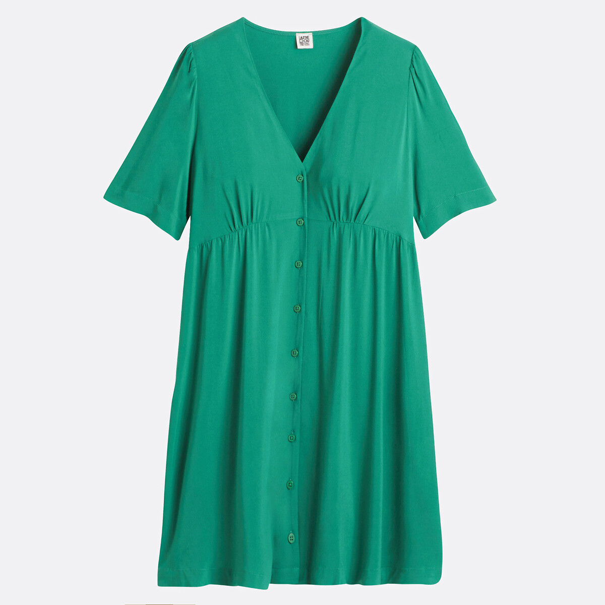 Nclook Women's Summer Casual V-Neck Mini Dress - Sleeveless With Pockets, Green Spot, Medium - View #6