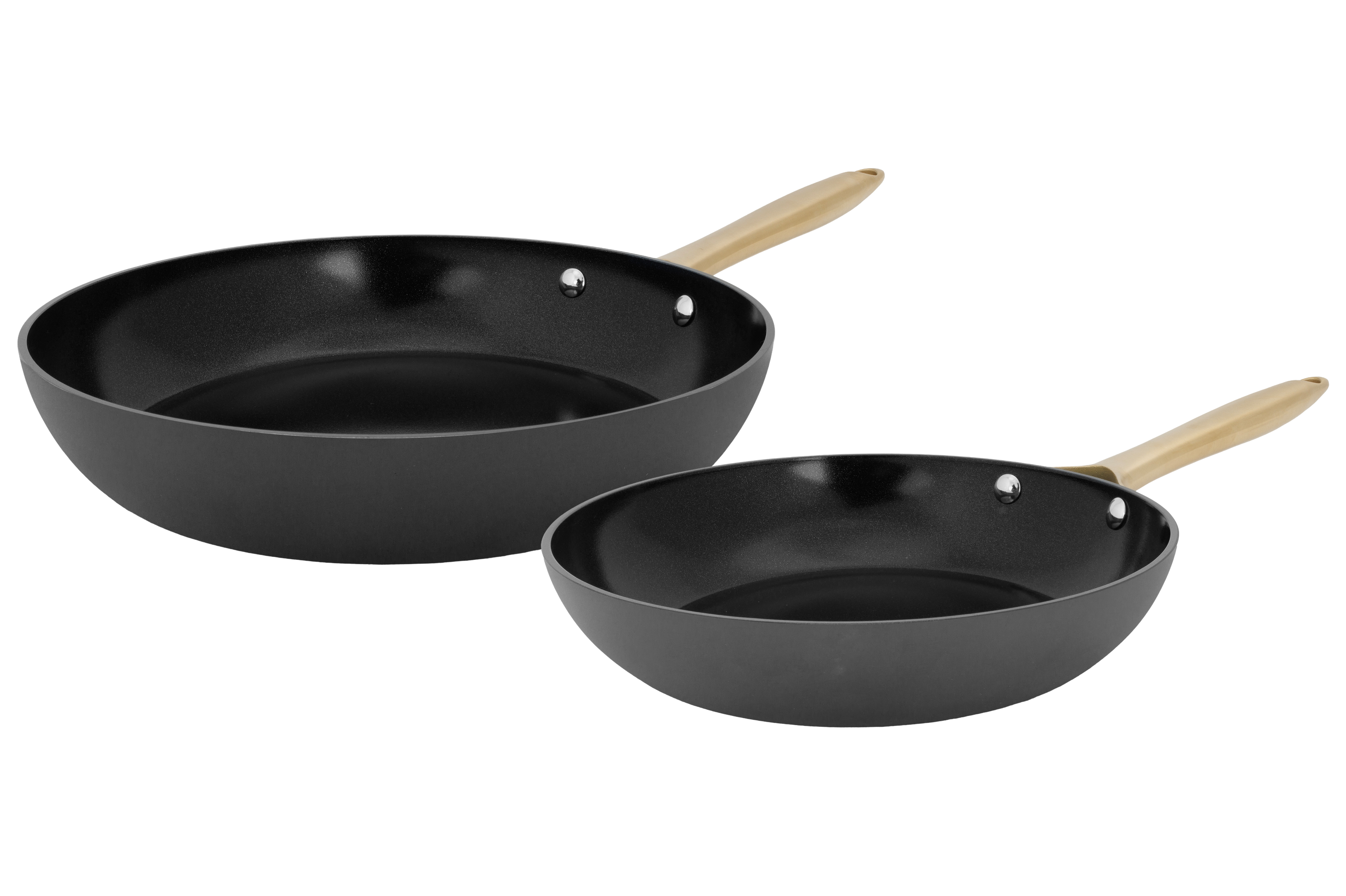 Lot de 2 Poêles en aluminium recyclé, ELEGANCE, COSY&TRENDY