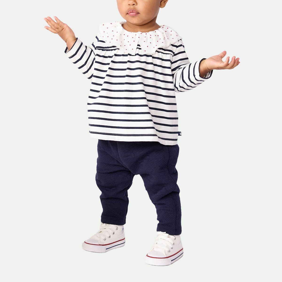 Blouse rayée, manches longues, PETIT BATEAU