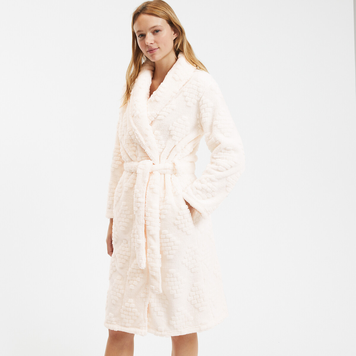 Robe de chambre en polaire embossée
