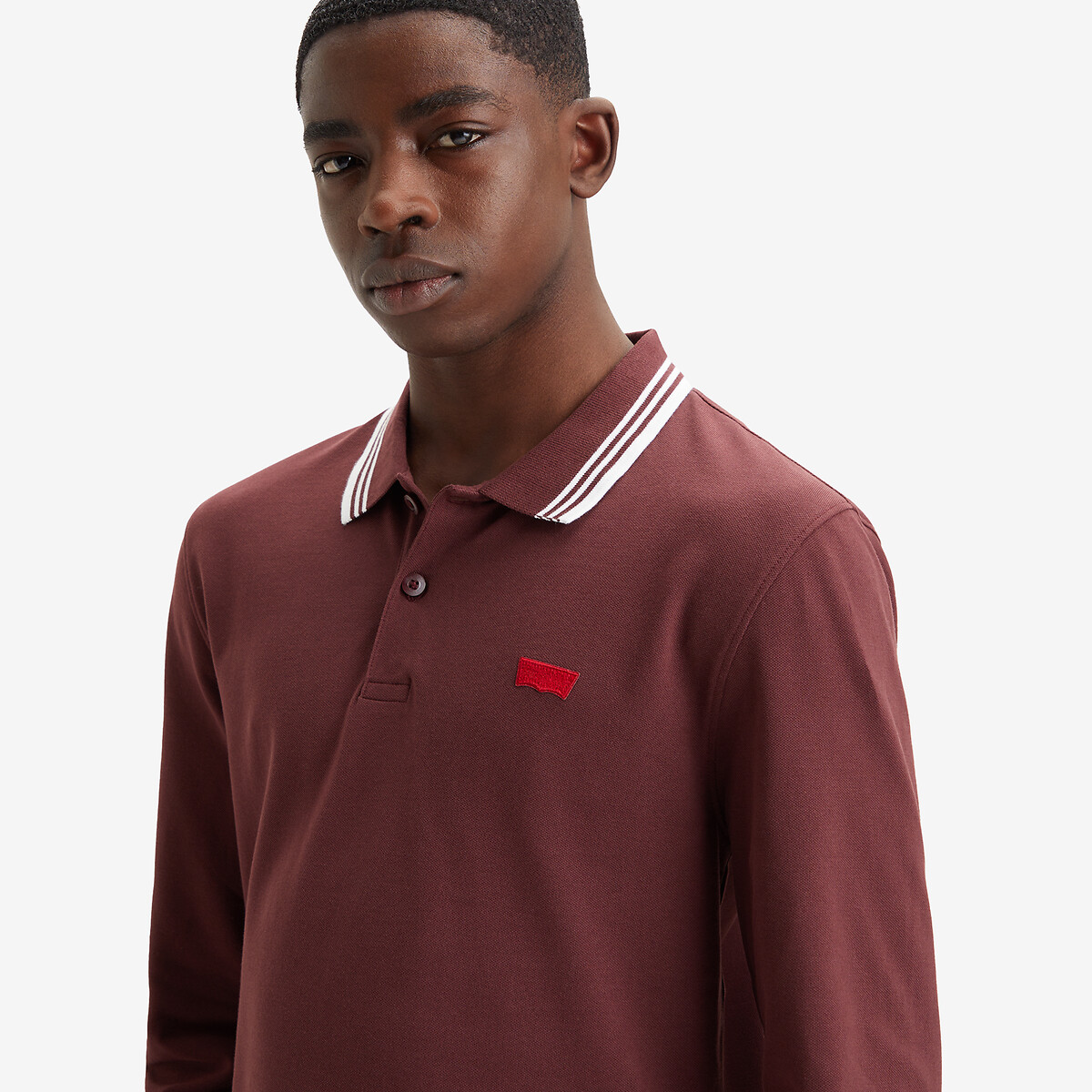 lacoste long sleeve polo burgundy