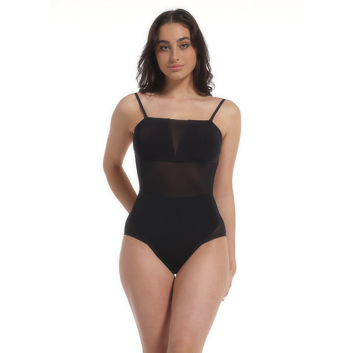 Image of Sheer & Sexy Bodysuit with Tulle Panel