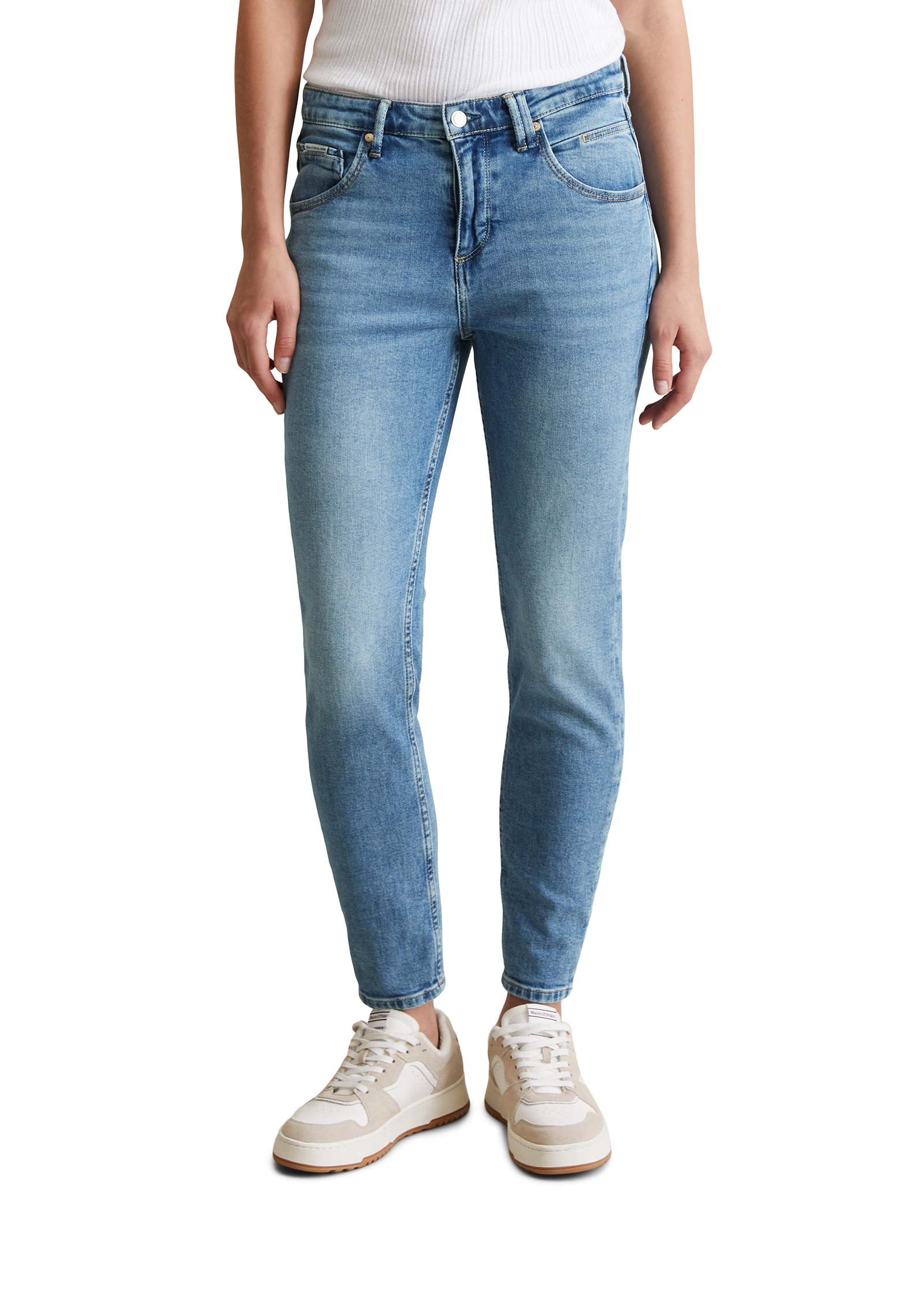 Jeans modèle Freja boyfriend ankle-length en mélange de coton organique, MARC O’POLO DENIM