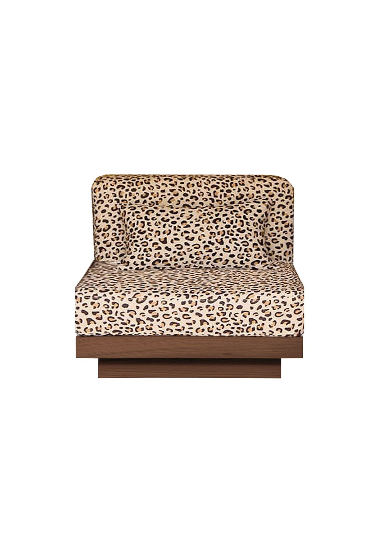 Chauffeuse 90 en velours finition noyer, GABRIELLE PARIS