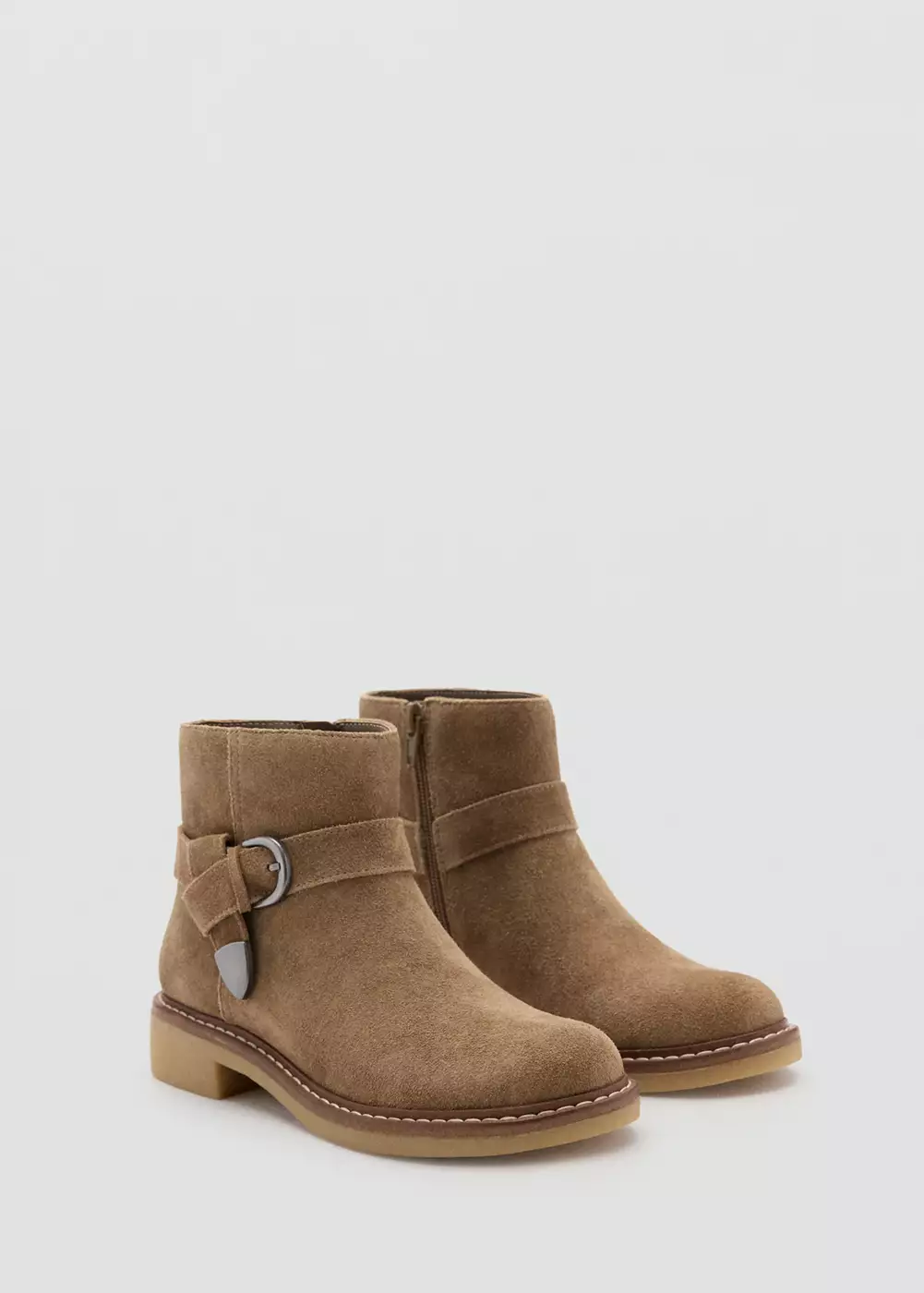 Bottines cuir détail boucle, MANGO KIDS