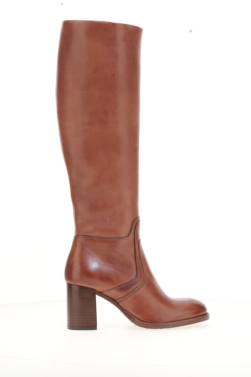 MJUS Botas de piel con tacón