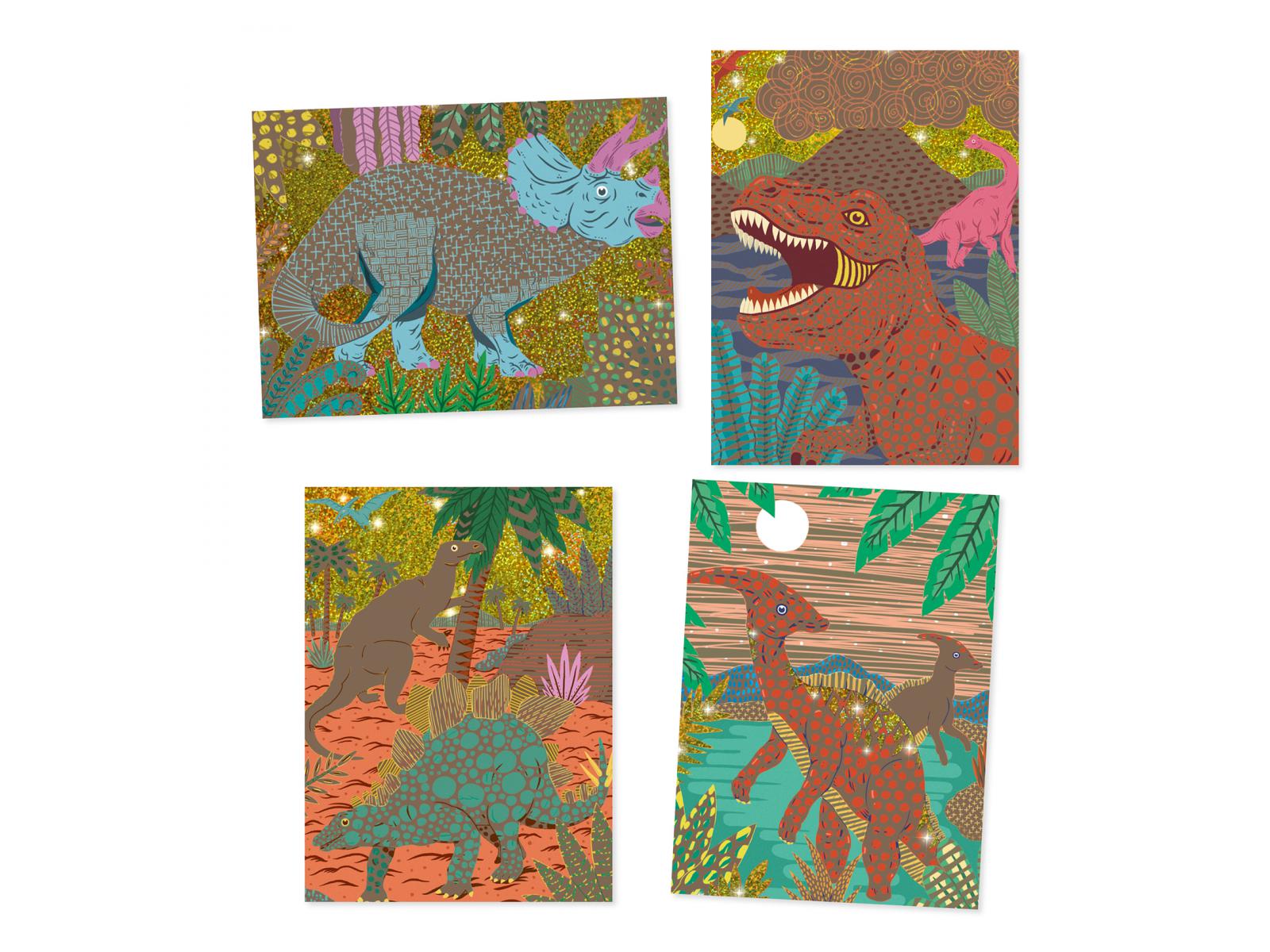 Cartes à gratter - Le règne des dinosaures, DJECO