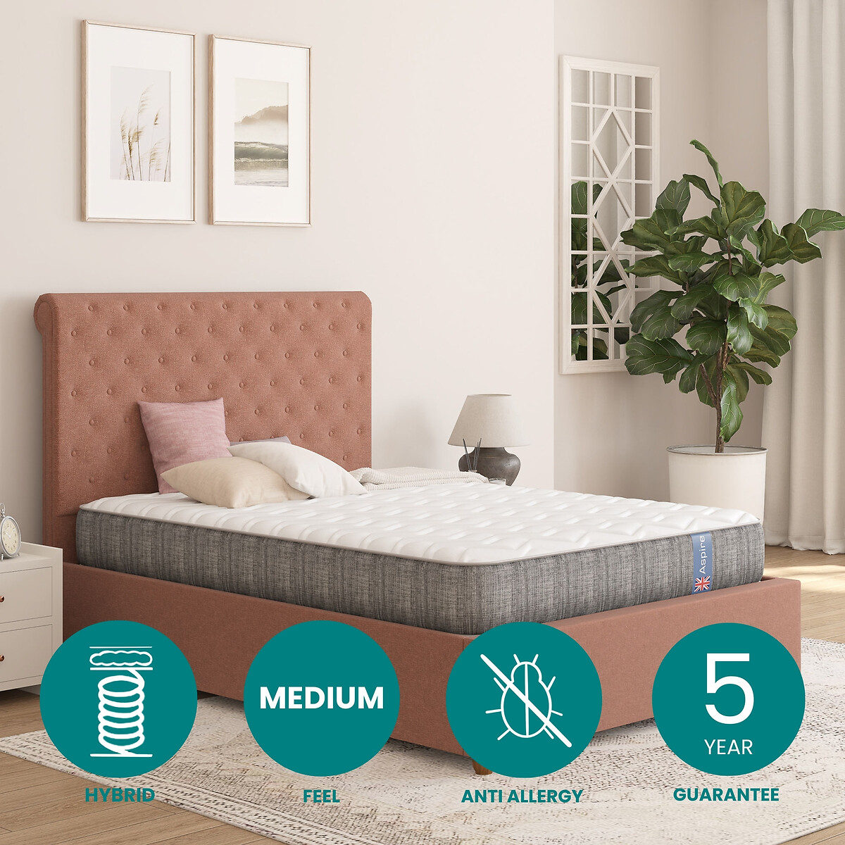 Quad Layer Pocket+ Hybrid Mattress, ASPIRE
