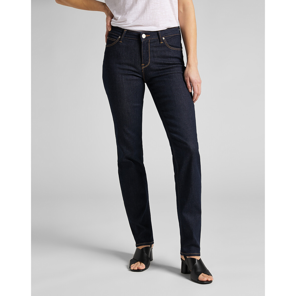 Image of Marion Straight Jeans, Mid Rise