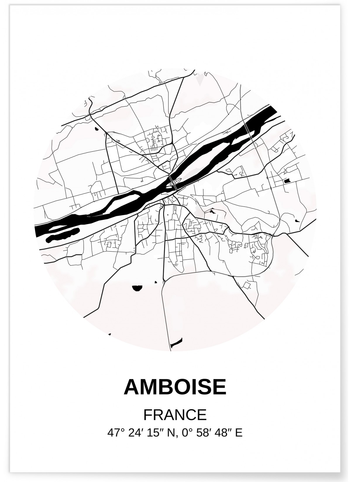 Affiche Carte Amboise, L'AFFICHERIE
