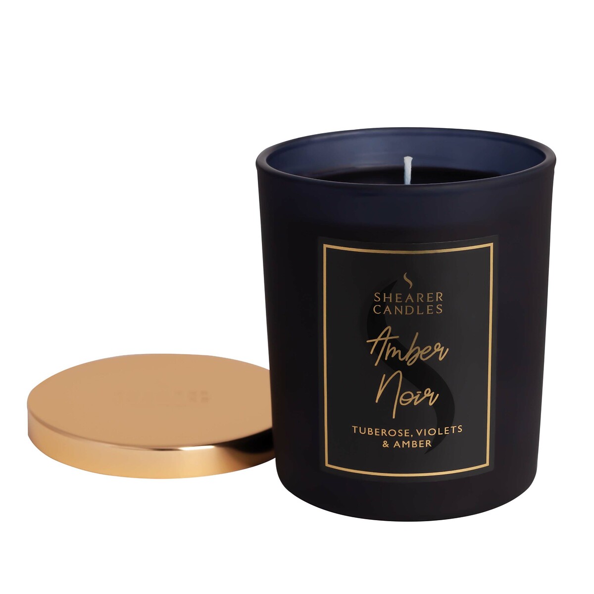 Amber noir jar candle with lid, black, Shearer | La Redoute