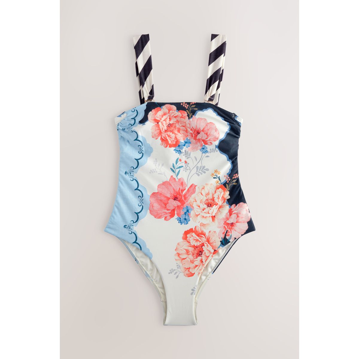 Maillot de bain bandeau gainant imprimé, NEXT
