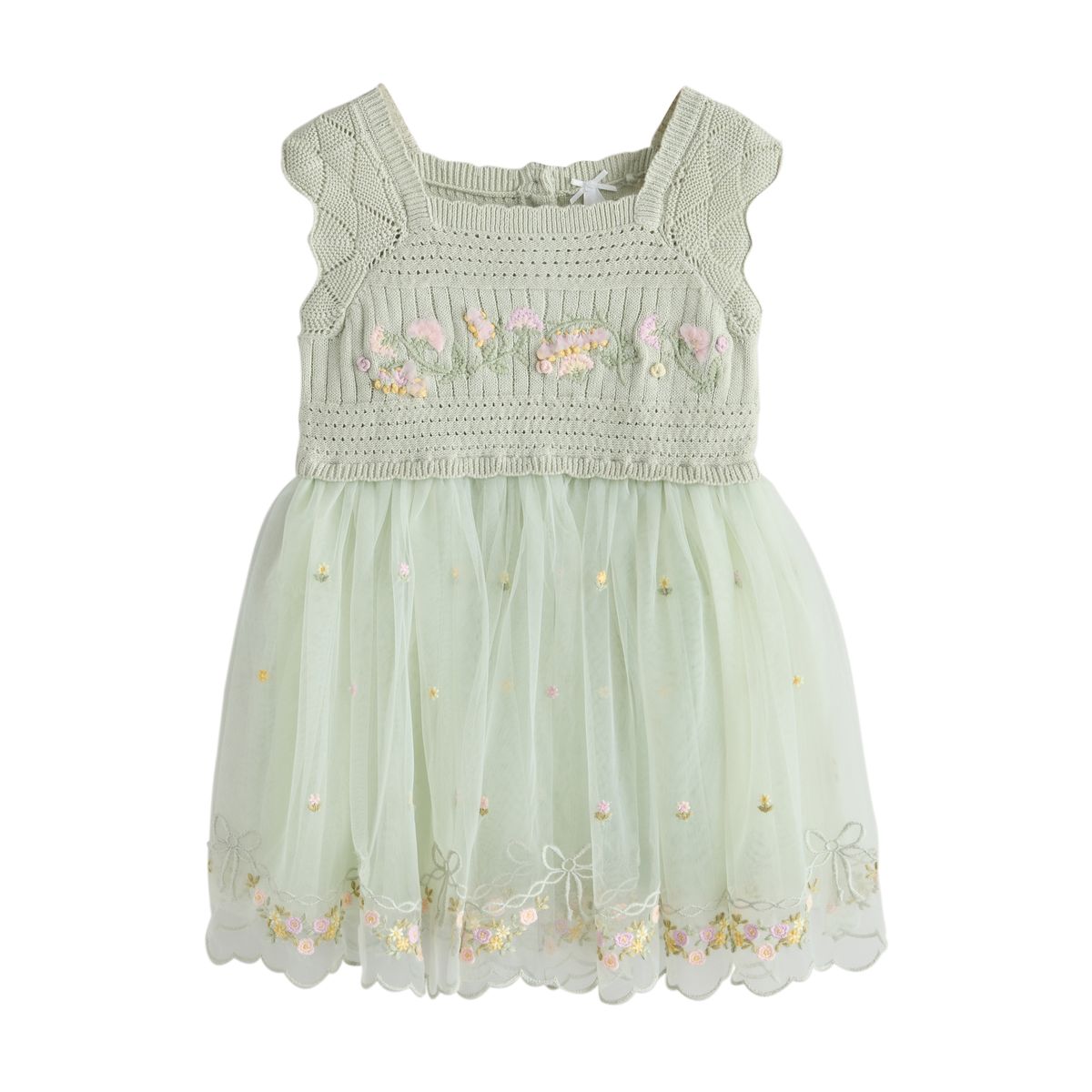 Robe de soirée en tulle et crochet à fleurs, NEXT