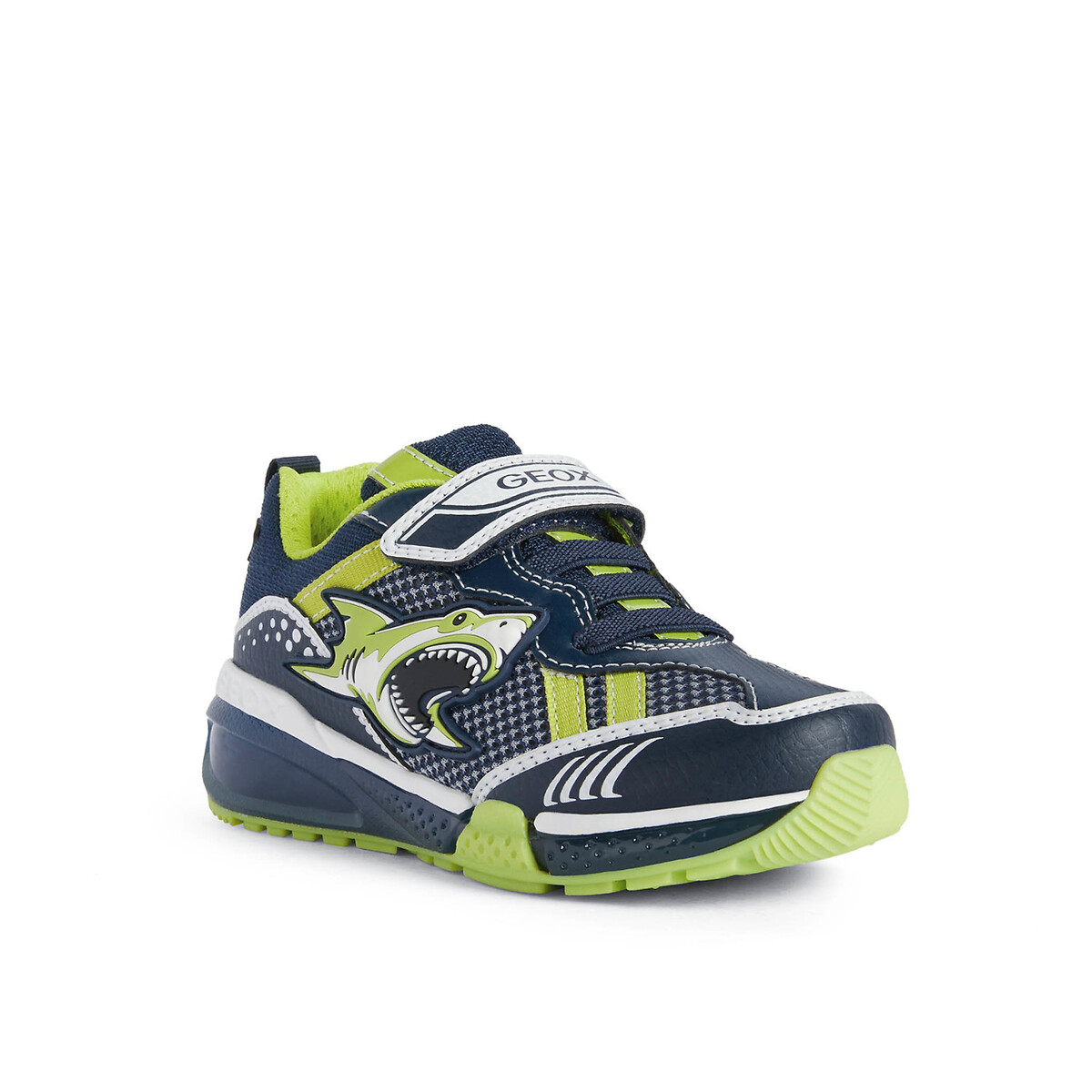 Sneakers met led bayonic marineblauw/geel Geox | La Redoute