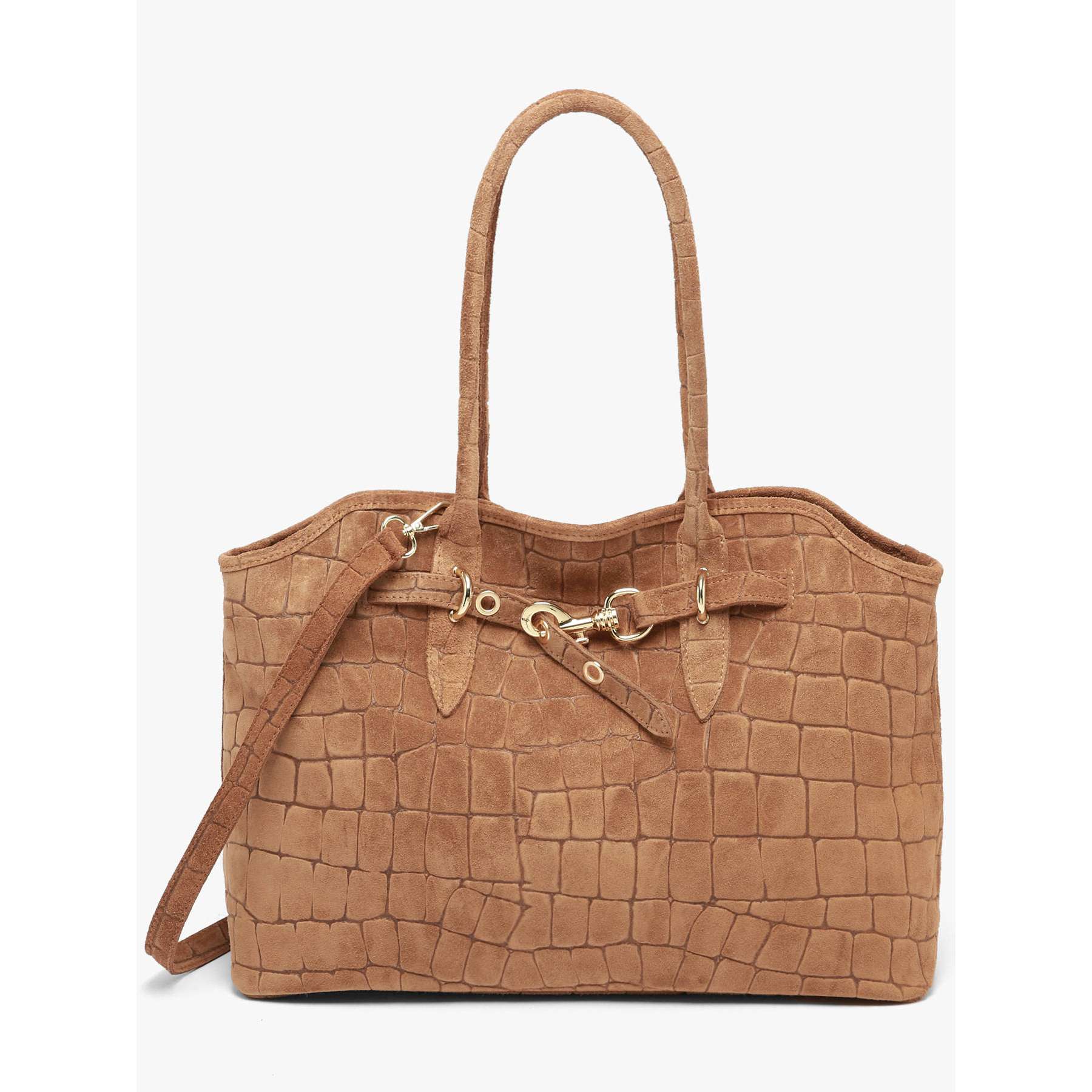 Cabas Velvet croco cuir, MILANO