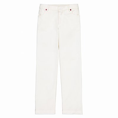 Mid Rise Straight Jeans with Embroidery, 3-14 Years ELISE CHALMIN x LA REDOUTE