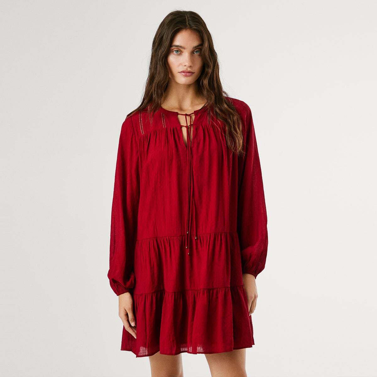 Robe Courte À Col V, PEPE JEANS