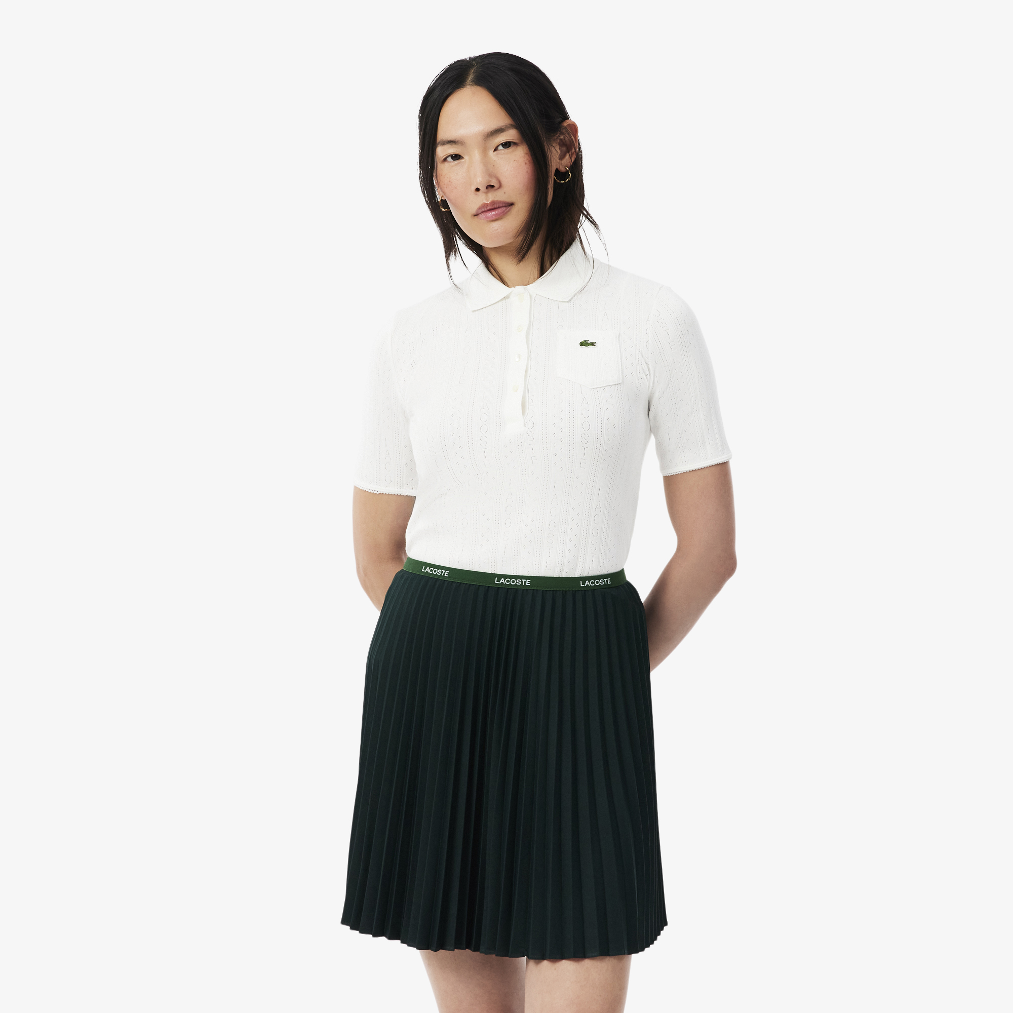 Polo maille pointelle slim fit, LACOSTE